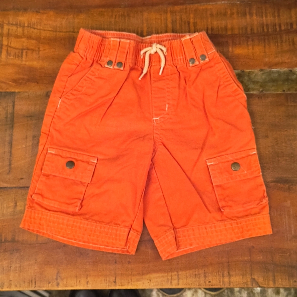 Janie & Jack Orange canvas shorts 3T